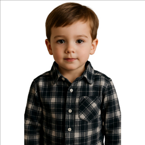 Gap Kids Flannel Shirt Black and White Size Small